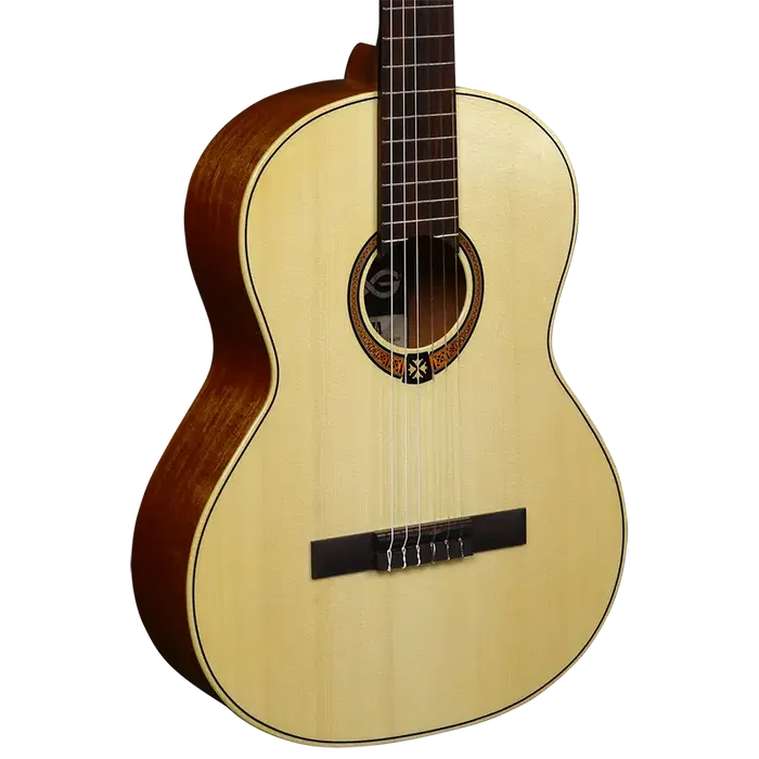 LAG Guitarra Clásica Occitania 88 - 4/4 Natural Brillante Tapa Maciza Abeto Engelmann