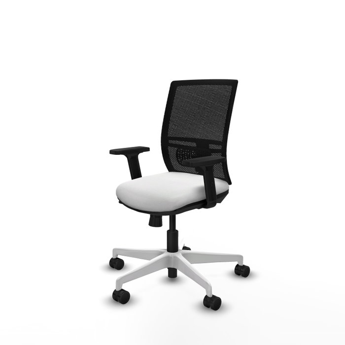 PIQUERAS Y CRESPO Silla de oficina Yunquera con mecanismo Sincro/Traslack, Blanco y Negro PIQUERAS Y CRESPO Silla de oficina Yunquera con mecanismo Sincro/Traslack, Blanco y Negro