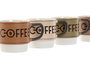 DKD Home Decor Taza Cerámica Verde Musgo y Terracota, Coffee, Porcelana, New Bone, 9 x 8.6 x 13 cm (12 Unidades)