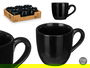 Vessia Taza Cafe Negro 150 ml Cerámica Loza Acabado Brillo Medidas 10x7x7 cm (Set de 24)
