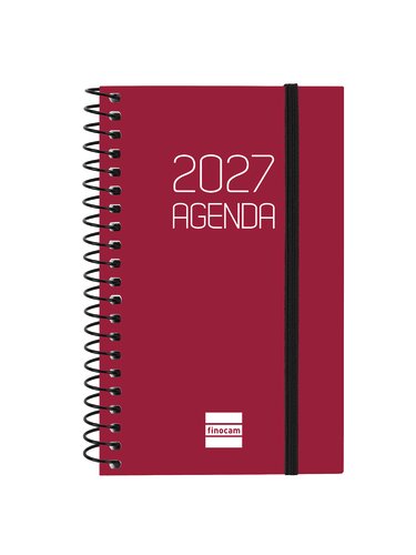 Finocam Agenda Anual 2027 Catalán Espiral Basic Opaque Bordeus Finocam Agenda Anual 2027 Catalán Espiral Basic Opaque Bordeus