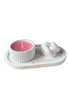 Aberto Design Juego de Velas de Concreto 28ST Rosa y Blanco para Decoración del Hogar y Ambiente Relajante