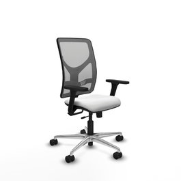 PIQUERAS Y CRESPO Silla de oficina Motilla con mecanismo Sincro/Traslack, Blanco y Gris