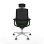 PIQUERAS Y CRESPO Silla de oficina Mardos con mecanismo Sincro/Traslack, Verde y Negro