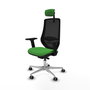 PIQUERAS Y CRESPO Silla de oficina Mardos con mecanismo Sincro/Traslack, Verde y Negro