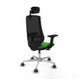 PIQUERAS Y CRESPO Silla de oficina Mardos con mecanismo Sincro/Traslack, Verde y Negro