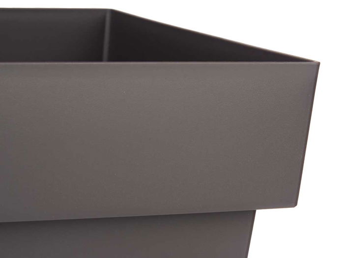 Ibergarden Maceta Cuadrada Gris Con Reserva De Agua 51 cm Alto x 37 cm Ancho x 37 cm Largo 48 L (Set de 6)