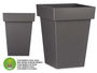 Ibergarden Maceta Cuadrada Gris Con Reserva De Agua 51 cm Alto x 37 cm Ancho x 37 cm Largo 48 L (Set de 6)