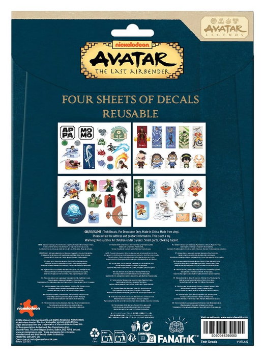 FaNaTtik Avatar: la leyenda de Aang Pegatina Tech