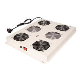 ROLINE PRO Serie 19U Ventilador de Techo para Rack de Servidor 4 Ventiladores, 48.3 cm (19"), Interruptor ON/OFF, Gris, Modelo 26.21.0307