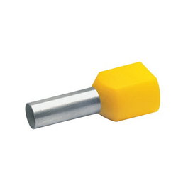 Klauke Zwillings-Aderendhlse 6 mm 14 mm Teilisoliert Amarillo 87514 (100 unidades)