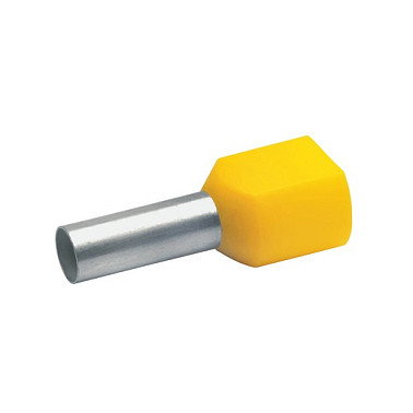Klauke Zwillings-Aderendhlse 6 mm 14 mm Teilisoliert Amarillo 87514 (100 unidades)
