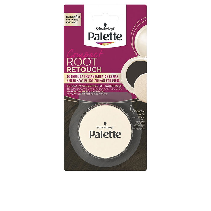 Palette ROOT RETOUCH COMPACT retoca raíces castaño 3 gr - Cubre-raíces instantáneo Palette ROOT RETOUCH COMPACT retoca raíces castaño 3 gr - Cubre-raíces instantáneo