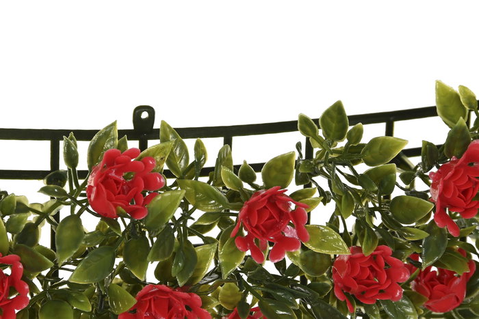 DKD Home Decor Jardín Vertical Verde Rojo 50 x 5 x 50 cm (4 Unidades)