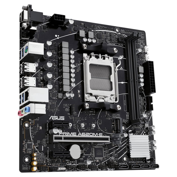 ASUS Placa Base Prime A620M-E-CSM Socket AM5 micro-ATX, Chipset AMD A620, Compatible con Ryzen 7000, 2x DDR5, 5 Almacenamientos, HDMI 2.1, DisplayPort 1.4, S/PDIF, 7.1 Audio ASUS Placa Base Prime A620M-E-CSM Socket AM5 micro-ATX, Chipset AMD A620, Compatible con Ryzen 7000, 2x DDR5, 5 Almacenamientos, HDMI 2.1, DisplayPort 1.4, S/PDIF, 7.1 Audio