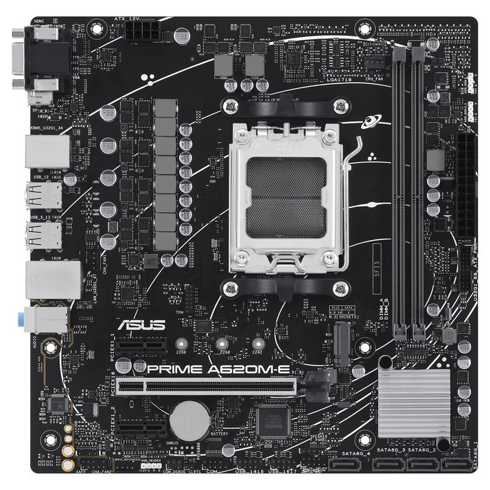 ASUS Placa Base Prime A620M-E-CSM Socket AM5 micro-ATX, Chipset AMD A620, Compatible con Ryzen 7000, 2x DDR5, 5 Almacenamientos, HDMI 2.1, DisplayPort 1.4, S/PDIF, 7.1 Audio ASUS Placa Base Prime A620M-E-CSM Socket AM5 micro-ATX, Chipset AMD A620, Compatible con Ryzen 7000, 2x DDR5, 5 Almacenamientos, HDMI 2.1, DisplayPort 1.4, S/PDIF, 7.1 Audio