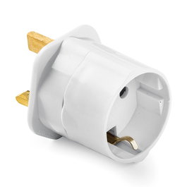 Famatel Adaptador inglés a europeo 13A 250V tipo G a Schuko blanco viaje