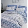 Almo-Shop Juego de Cama 220x240 cm con 2 Fundas de Almohada 60x60 cm - 100% Algodón - Azul - ASI8684283035236