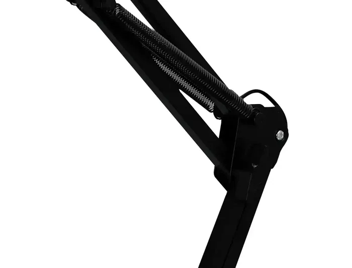 Q-Connect Lámpara de Escritorio LED Hadar 8W 380lm - Brazo Doble Articulado con Lupa y Pinza, Color Ajustable (3000K/4000K/6000K), Negro