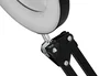 Q-Connect Lámpara de Escritorio LED Hadar 8W 380lm - Brazo Doble Articulado con Lupa y Pinza, Color Ajustable (3000K/4000K/6000K), Negro