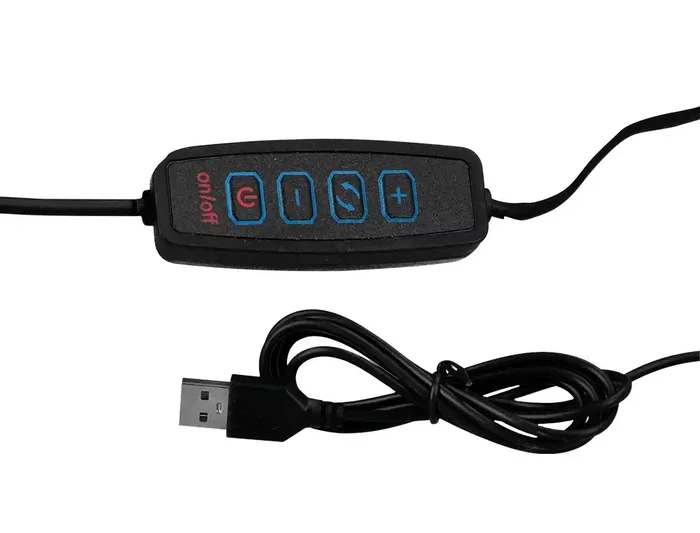 Q-Connect Lámpara de Escritorio LED Hadar 8W 380lm - Brazo Doble Articulado con Lupa y Pinza, Color Ajustable (3000K/4000K/6000K), Negro