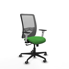 PIQUERAS Y CRESPO Silla de oficina Zulema con mecanismo Sincro, Verde y Gris