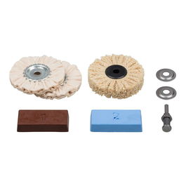 Wolfcraft Juego Profesional de Pulido para Metales, Plástico, Mármol, etc. - 6 Piezas