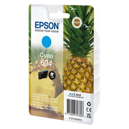Epson Cartucho de Tinta 604 Cian 2,4 ml, Rendimiento Estándar