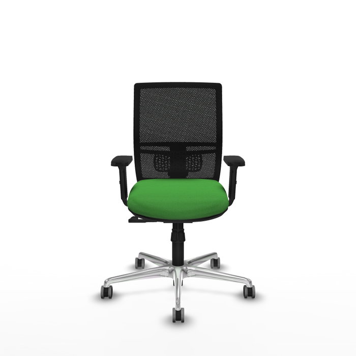 PIQUERAS Y CRESPO Silla de oficina Yunquera con mecanismo Sincro, Verde y Negro