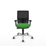 PIQUERAS Y CRESPO Silla de oficina Yunquera con mecanismo Sincro, Verde y Negro