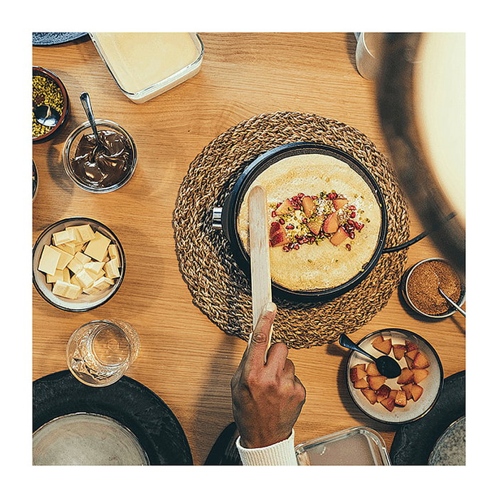 Severin FO 2471 Fondue-Crêpes-Kombi 1500 W Edelstahl schwarz