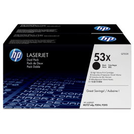 HP 53X Pack de 2 Cartuchos de Tóner Original LaserJet Negro Q7553XD