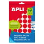 Apli Paq. 616 etiquetas escritura manual redondas 13mm rojo