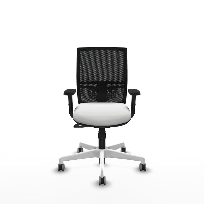 PIQUERAS Y CRESPO Silla de oficina Yunquera con mecanismo Sincro, Blanco y Negro PIQUERAS Y CRESPO Silla de oficina Yunquera con mecanismo Sincro, Blanco y Negro