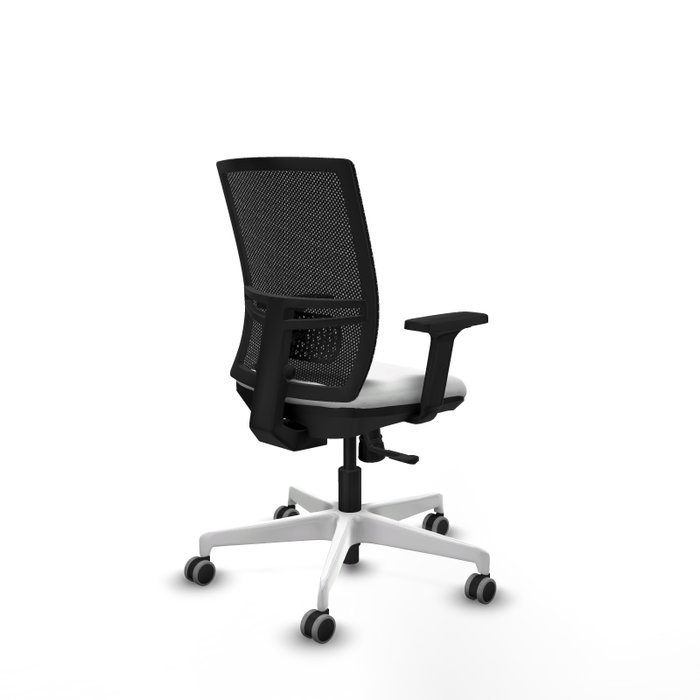 PIQUERAS Y CRESPO Silla de oficina Yunquera con mecanismo Sincro, Blanco y Negro PIQUERAS Y CRESPO Silla de oficina Yunquera con mecanismo Sincro, Blanco y Negro
