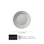 Langenthal BARROCO Plato llano de vajilla de porcelana blanca grabada, colección clásica, 31 cm de diámetro (Set de 6)