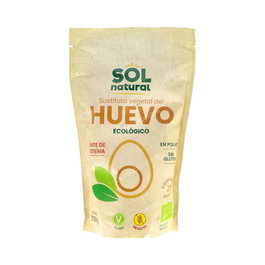 SOLNATURAL Sustituto de Huevo en Polvo Vegano y Sin Gluten - 350g Bio - Equivale a 22 Huevos