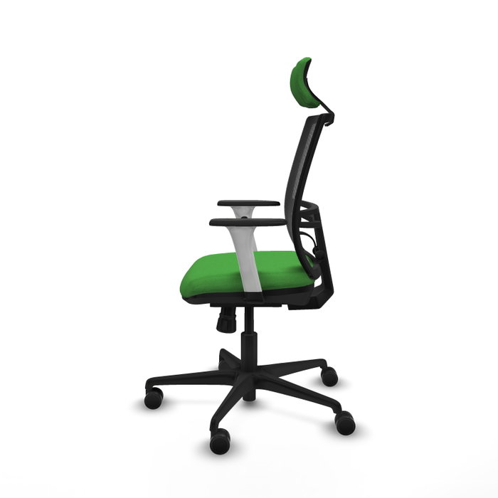 PIQUERAS Y CRESPO Silla de oficina Yunquera con mecanismo Sincro, Verde y Negro