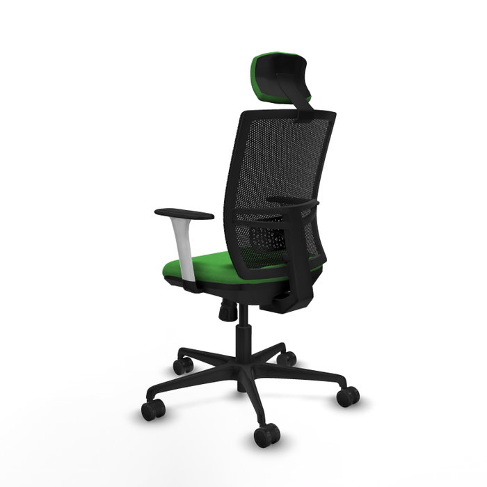 PIQUERAS Y CRESPO Silla de oficina Yunquera con mecanismo Sincro, Verde y Negro