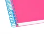 Antartik Cuaderno espiral A5 micro 120h 100 gr horizontal 5 bandas 6 taladros color rosa