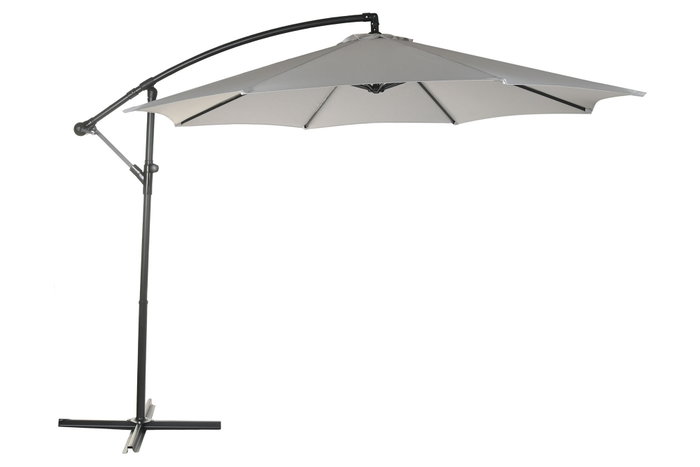 DKD Home Decor Parasol para Terraza y Jardín Giratorio 360°, Gris, Poliéster UV 50+, Acero, 350 cm de Largo x 300 cm de Ancho x 250 cm de Alto DKD Home Decor Parasol para Terraza y Jardín Giratorio 360°, Gris, Poliéster UV 50+, Acero, 350 cm de Largo x 300 cm de Ancho x 250 cm de Alto