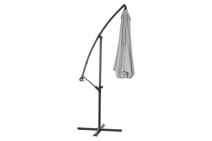 DKD Home Decor Parasol para Terraza y Jardín Giratorio 360°, Gris, Poliéster UV 50+, Acero, 350 cm de Largo x 300 cm de Ancho x 250 cm de Alto DKD Home Decor Parasol para Terraza y Jardín Giratorio 360°, Gris, Poliéster UV 50+, Acero, 350 cm de Largo x 300 cm de Ancho x 250 cm de Alto