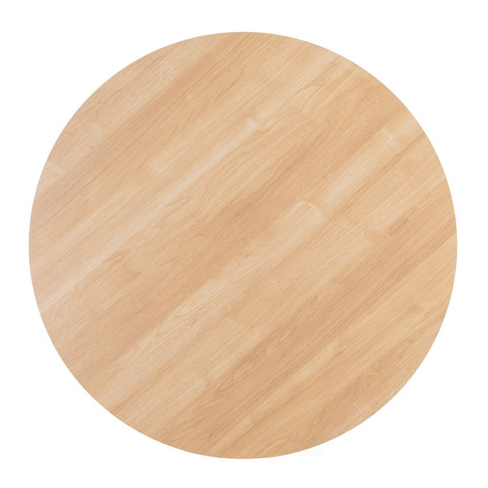 Mesa Comedor Natural-Blanco Dm-Metal 100 X 100 X 75 cm