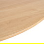 Mesa Comedor Natural-Blanco Dm-Metal 100 X 100 X 75 cm