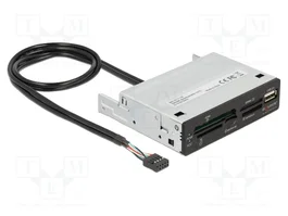 DeLOCK Lector de tarjetas USB 2.0 de 3.5 pulg. con 5 ranuras y 1 puerto USB 2.0
