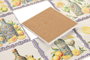 DKD Home Decor Set de 12 Posavasos de Dolomita Limones con Acabado Dorado