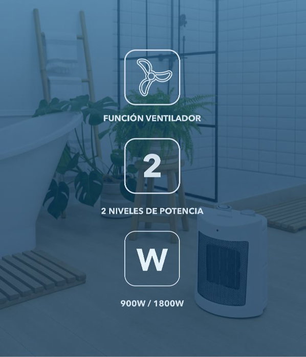 DAEWOO Calefactor cerámico PTC 1800W