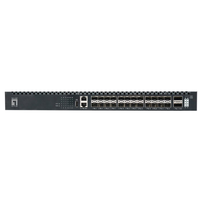Level One XQS-3126 Switch Gestionado L3 26x GE 2x40/100GbE 19" 24xPoE 185W