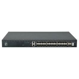 Level One XQS-3126 Switch de red gestionado L3 con 24x SFP+ y 2x QSFP28