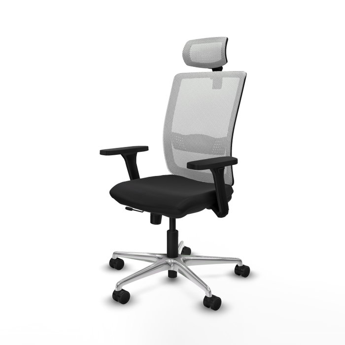 PIQUERAS Y CRESPO Silla de oficina Haches con mecanismo Sincro/Traslack, Negro y Blanco PIQUERAS Y CRESPO Silla de oficina Haches con mecanismo Sincro/Traslack, Negro y Blanco